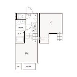 エターナルコート鶴舞 1SKの間取図画像