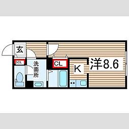 名古屋市営鶴舞線 荒畑駅 徒歩3分の賃貸マンション 1階1Kの間取り