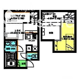 ペンタヒルズ滝川町 ワンルームの間取図画像