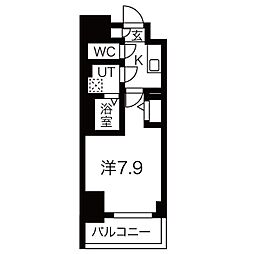エスプレイス上前津レガシー 1Kの間取図画像