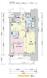 プレサンス栄フレイヤ 1LDKの間取図画像