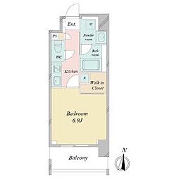 シーズンフラッツ矢場 1Kの間取図画像