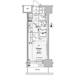 名古屋市営名城線 矢場町駅 徒歩9分の賃貸マンション 10階1Kの間取り