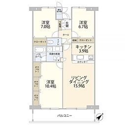 ピュアライフ潮崎 3LDKの間取図画像