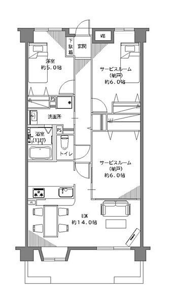 間取りを拡大表示