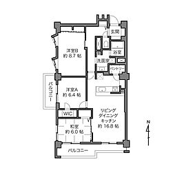 ディックピア用賀 3LDKの間取図画像