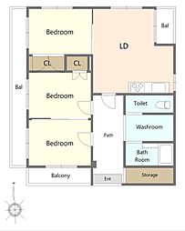 エメラルドハウスの間取図画像