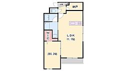 VRD姫路 1LDKの間取図画像