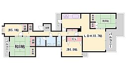 藤和ライブタウン新在家3番館 4LDKの間取図画像
