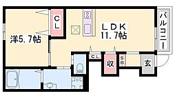 フェリーチェ2 1LDKの間取図画像