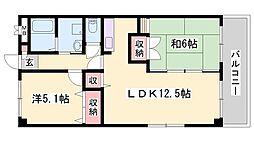 グレース21 2LDKの間取図画像
