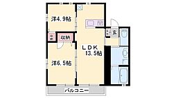 TKDイーストサイドA 2LDKの間取図画像