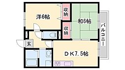 ファミールコート・KB棟 2DKの間取図画像
