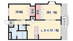 ロイヤルヒルズ青山 2LDKの間取図画像