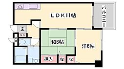 ビューハーモニー 2LDKの間取図画像