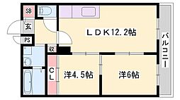 T-BLD神屋町 2LDKの間取図画像