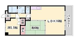 ヴィラ・プリマベーラ 2LDKの間取図画像