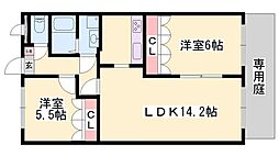 グランパークス 2LDKの間取図画像