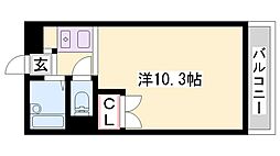 ルナTAKINO 1Kの間取図画像