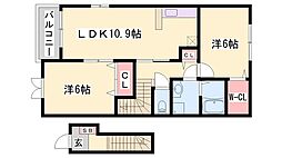 ディアス・カーサ 2LDKの間取図画像
