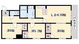 メゾン中村東今宿 3LDKの間取図画像