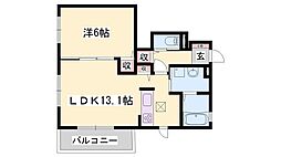 カルテット 1LDKの間取図画像
