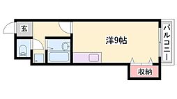 レジデンス西庄 ワンルームの間取図画像
