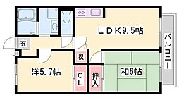 JAサンガーデン高柳 2LDKの間取図画像