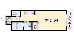 プルミエール ワンルームの間取図画像