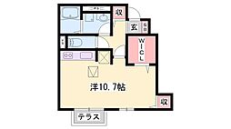 メゾンコートきらり ワンルームの間取図画像