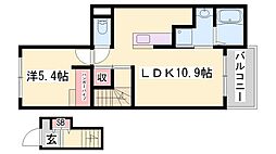 アサノ・モノカーメラ 1LDKの間取図画像