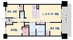 シエリア姫路城東 3LDKの間取図画像