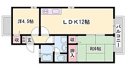 セジュール浜寺 2LDKの間取図画像