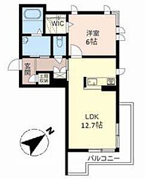 セレナヴィラ 1LDKの間取図画像