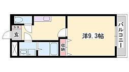 レインボーヒルズ 1Kの間取図画像