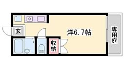 ハミング玉手 ワンルームの間取図画像