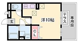 パークハイム吾妻 ワンルームの間取図画像
