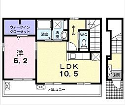 オリジンハウス 1LDKの間取図画像