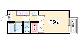 ナイスワン広畑 1Kの間取図画像