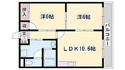 キャッスルコート21 2LDKの間取図画像