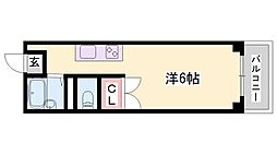Kハウス ワンルームの間取図画像