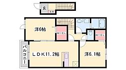 フィオレンティーナ3 2LDKの間取図画像