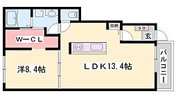 ベル・セーズ 1LDKの間取図画像