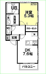 アーバニズム６２Ｅ 1階1DKの間取り