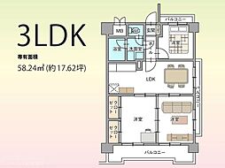 シティマンション平尾2 3LDKの間取図画像