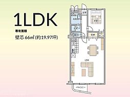 ゾンネンハイム大手門 1LDKの間取図画像