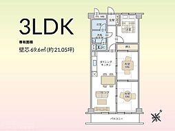 藤和今泉コープ 3LDKの間取図画像