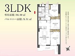 警固ハウス 3LDKの間取図画像