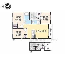 シャーメゾン石見 2階3LDKの間取り