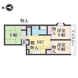 グリーンヒルズ1 3DKの間取図画像